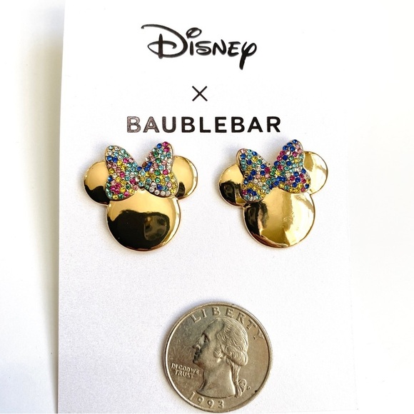 Disney X Baublebar gold Minnie earrings - Picture 2 of 3